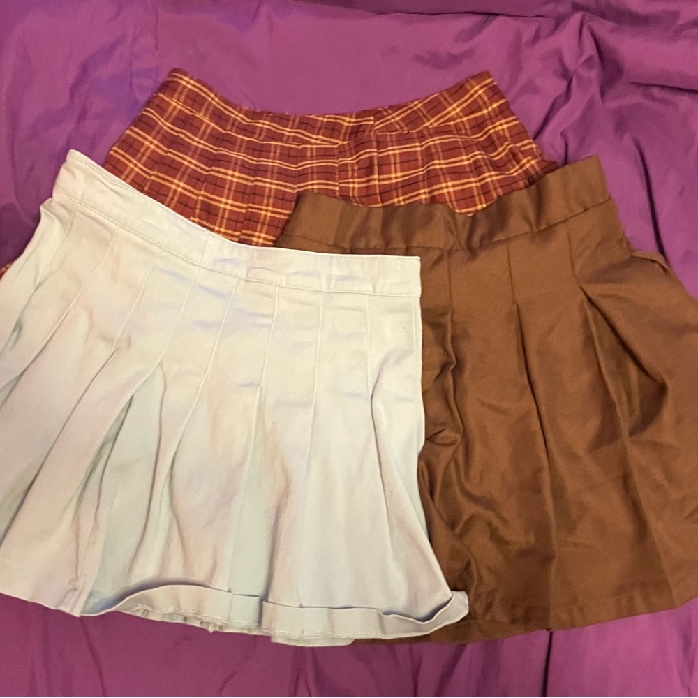 Three Pleated miniskirt